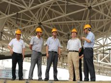 南京市副市长刘以安调研南京建工集团青奥体育公园项目